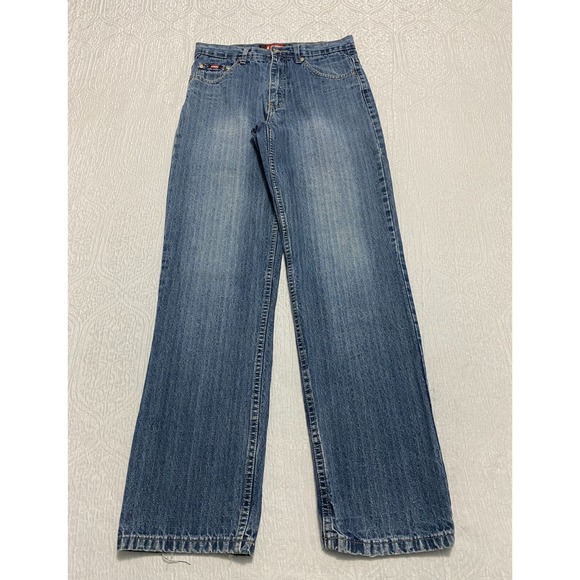 LADA Other - LADA Mens Blue Jeans Wide Leg Straight Distressed Denim Pants Size 30 Y2K Skater